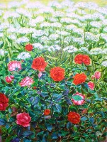 Живопись Розы в Саду