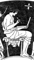Юноша с диптихом (рисунок на вазе)