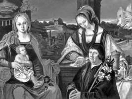 Богоматерь с младенцем, Магдалина и донатор (1522 г.)
